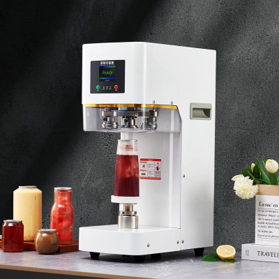 Automatic Commercial Electric Can Sealing Machine, Heat Seal Capper for 250ml 330ml 500ml PET Cans, Milk Tea & Beverage Drink Sealer